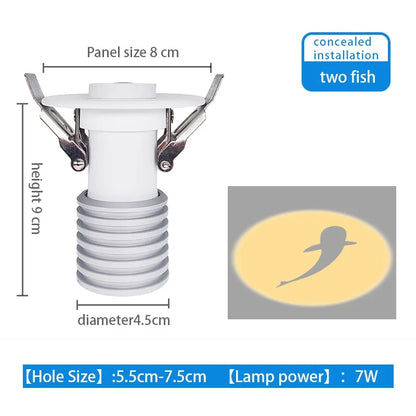 Nordic Projection Fish Ceiling Light