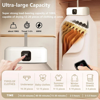 Portable Foldable Electric Clothing Dryer
