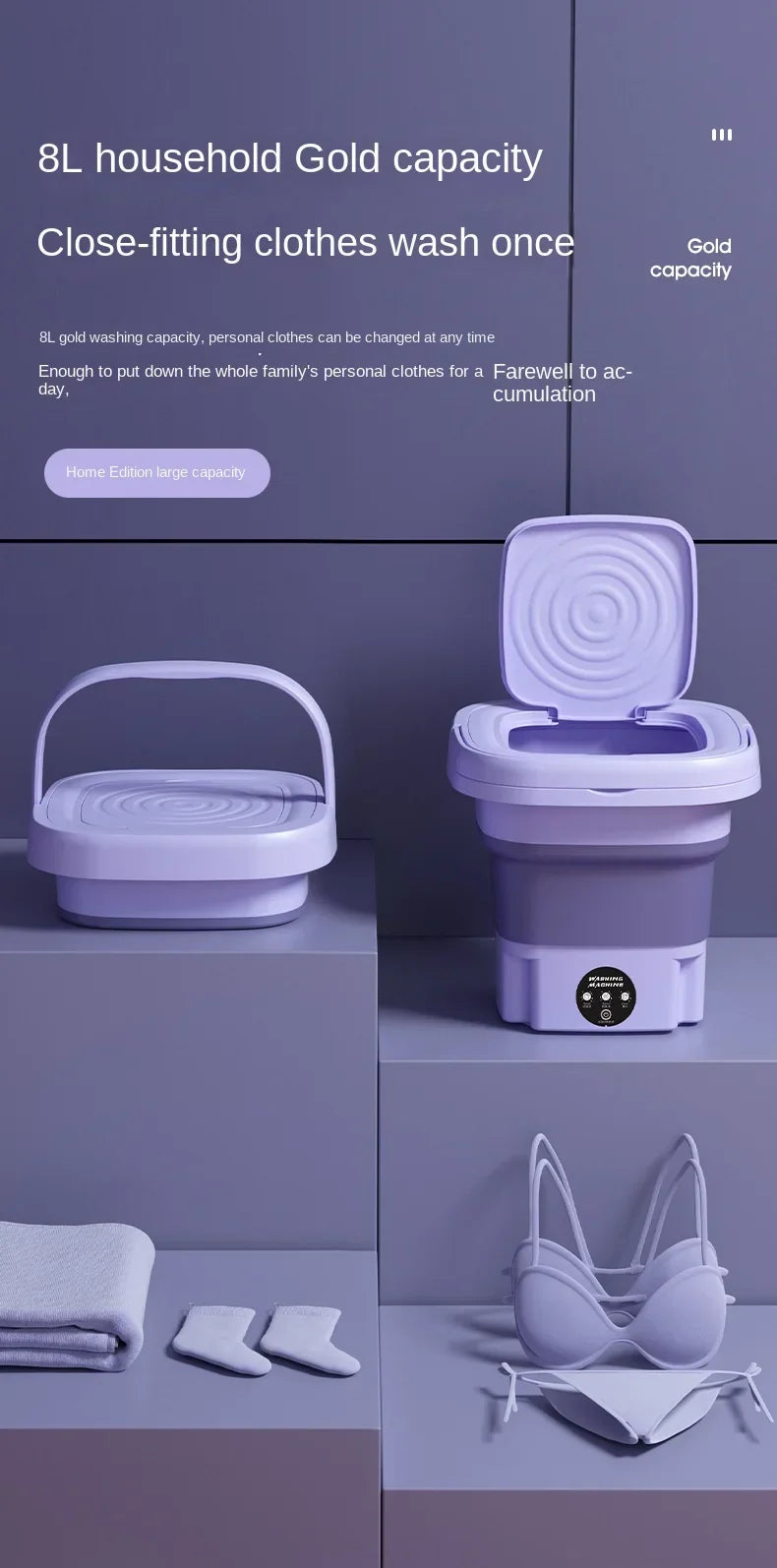 Portable Foldable Washing Machine